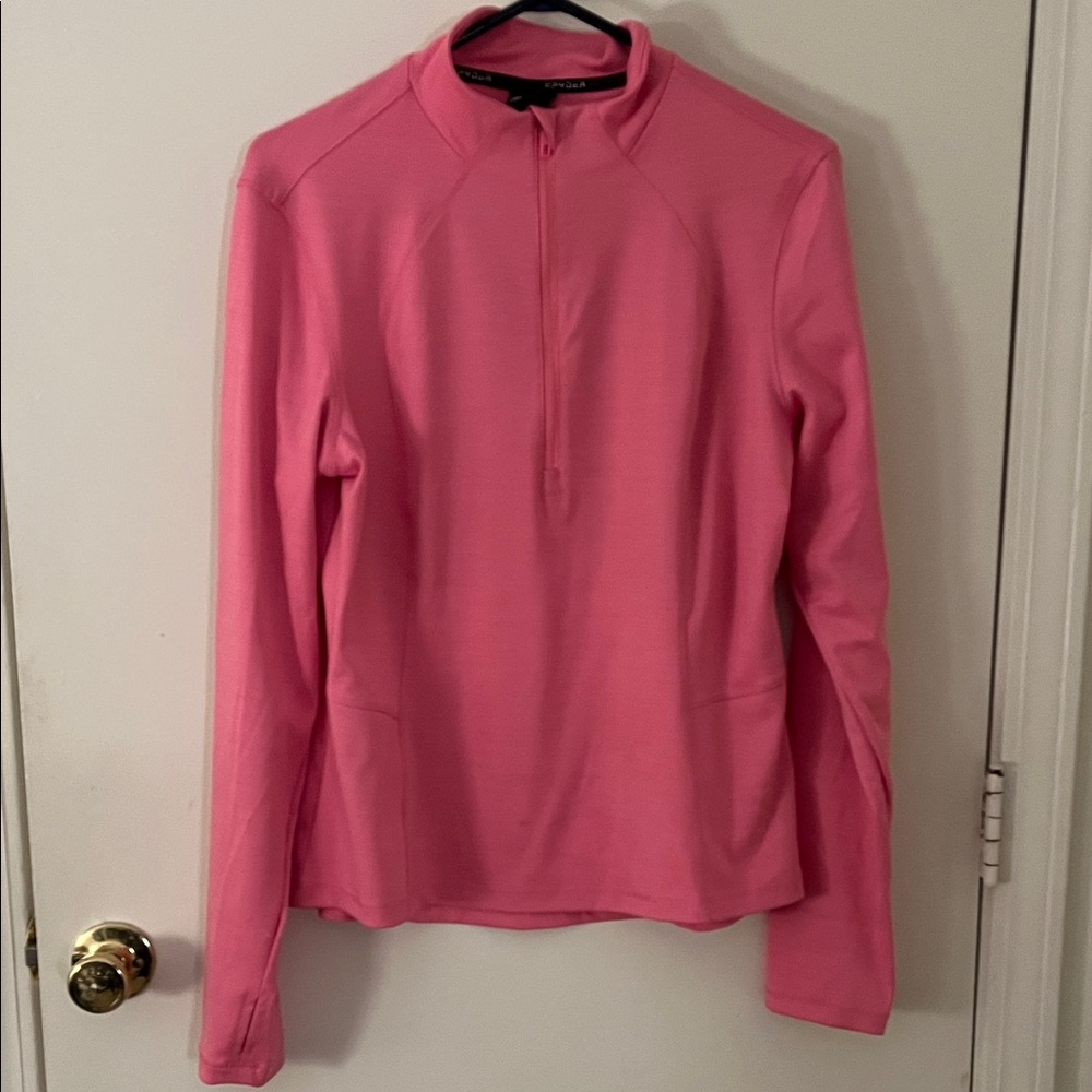 Women's Pink Spyder Quarter-Zip Top